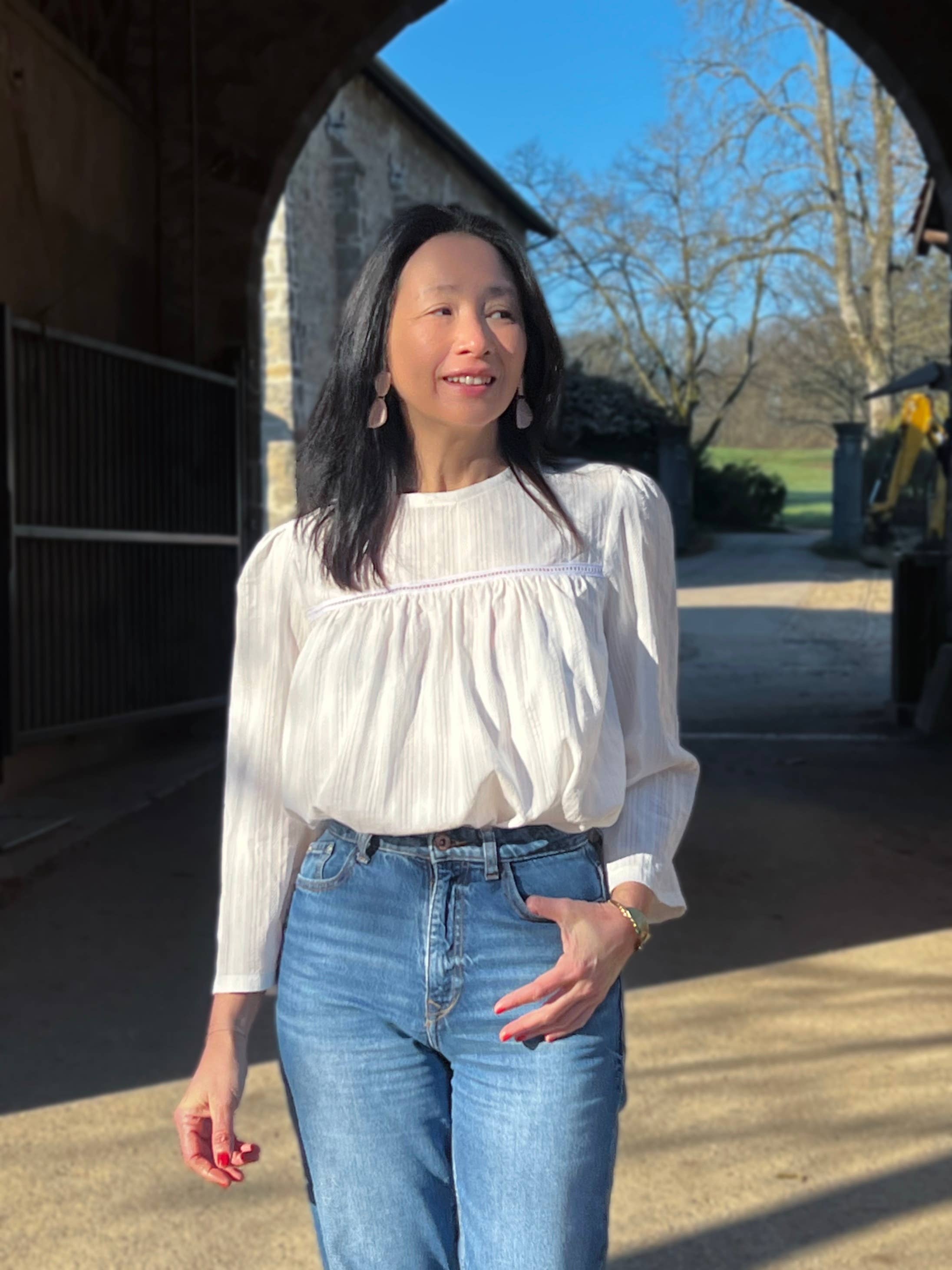 MY DRESS MADE - Wholesale Blouse - Women's - IRIS embroidered fabric - 100% cotton10