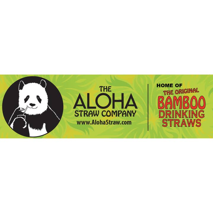 Island Style Clothing Co by Akamai Distribution Ltd - Wholesale Drinking Straw - Bamboo Straw | Aloha Straw Company | 6 Pack | Smoothie Boba