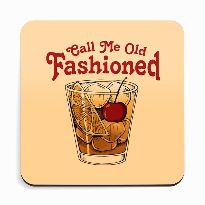 Wi-Wear - Wholesale Coasters - Call Me Old Fashioned Drink Coaster - Old Fashioned 6 Pack