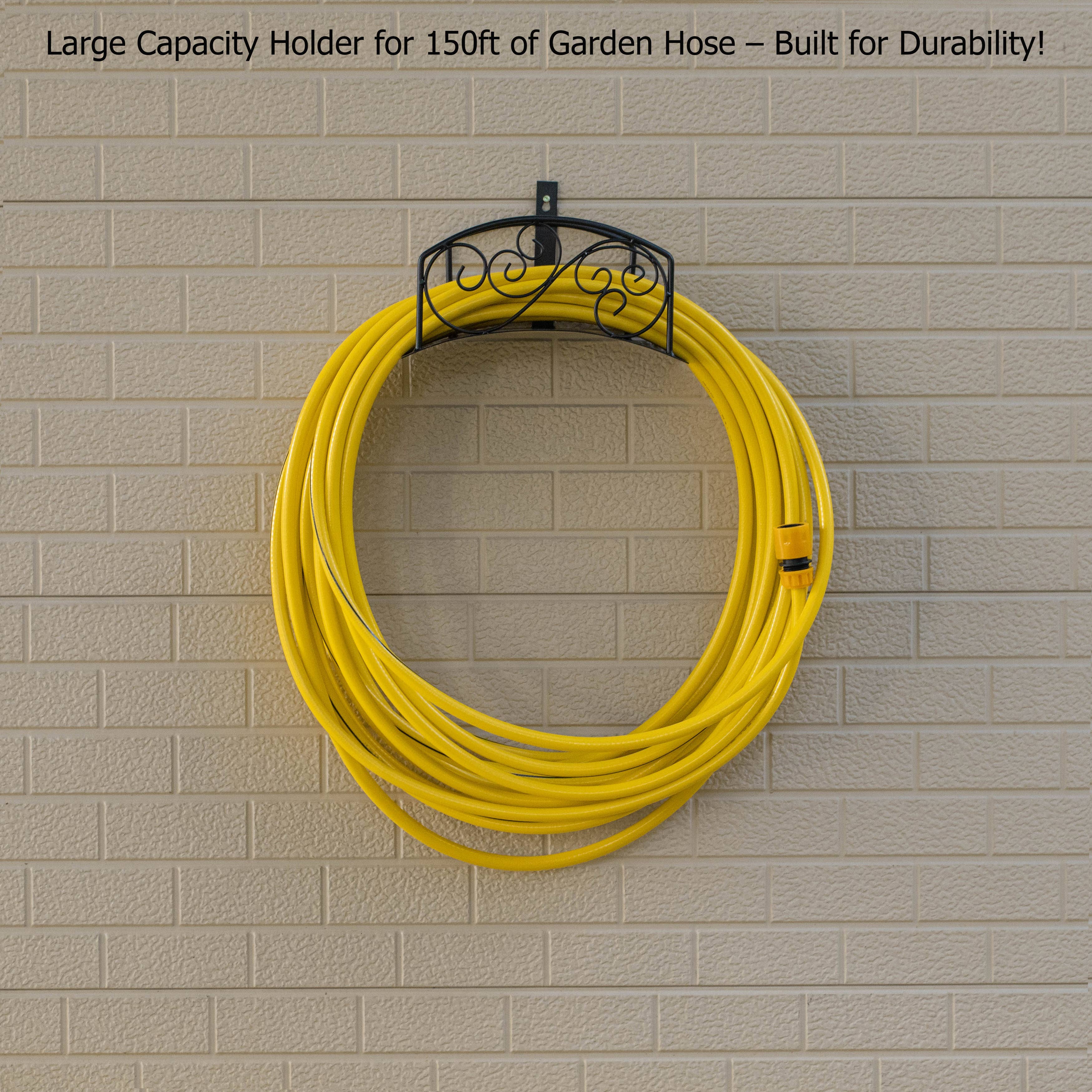 Quickway Imports - Wholesale Trellis - Metal Wall-Mount Hose Reel Heavy-Duty Water Hose Organizer2