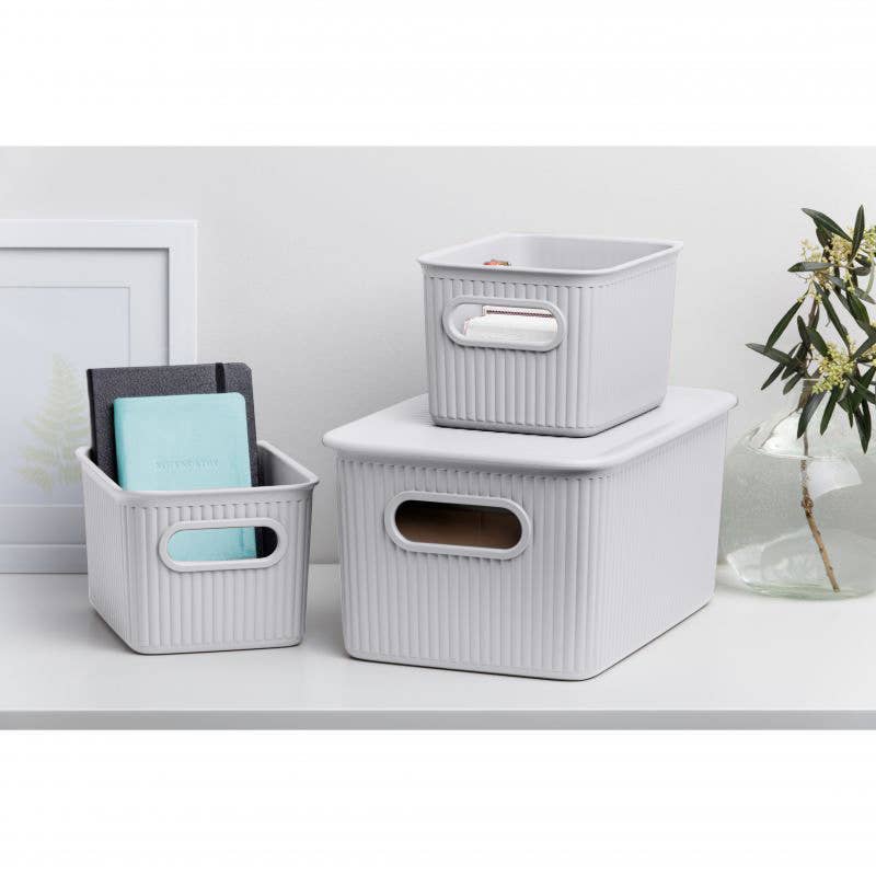 Superio Brand - Wholesale Storage Bin - Ribbed Collection Storage and Organizing Bins, 1.5 Liter-CS19