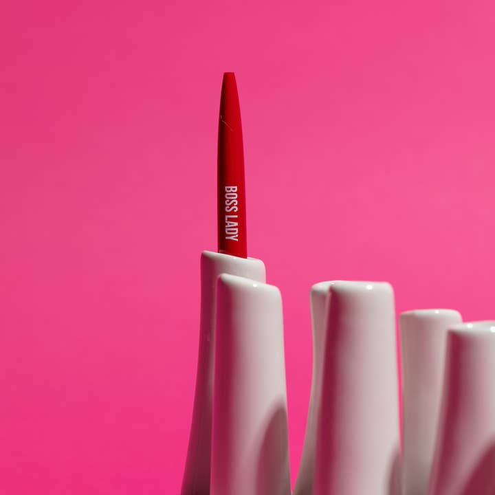 GetBullish - Wholesale Pen - Boss Lady Refillable Clic Pen in Cherry Red with Gold accent1