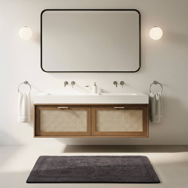 Delara - Vendita all'ingrosso Tappetini da bagno - Tappetino da bagno reversibile in cotone organico – 3000 GSM27