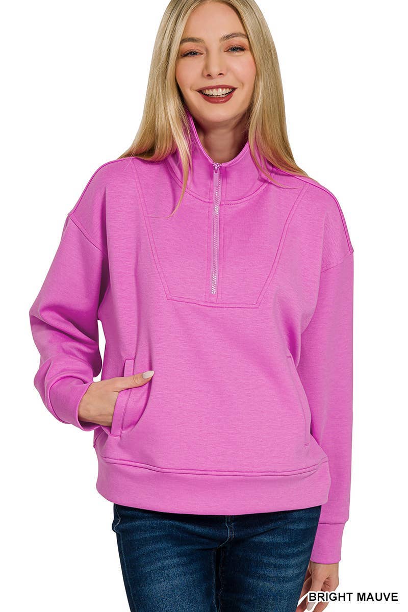 Vanilla Monkey - Wholesale Sweatshirt - Women's - Scuba Half Zip Pullover9