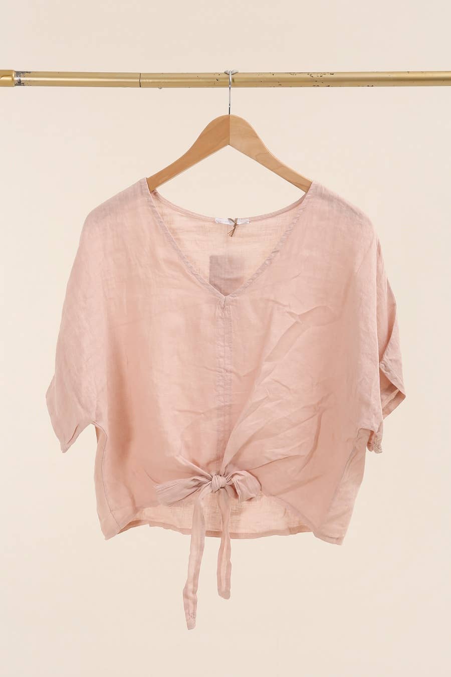 LÉA & LUC - Wholesale Overhemd met knopen - Dames - 100% linnen blouse met korte mouwen REF. 250712