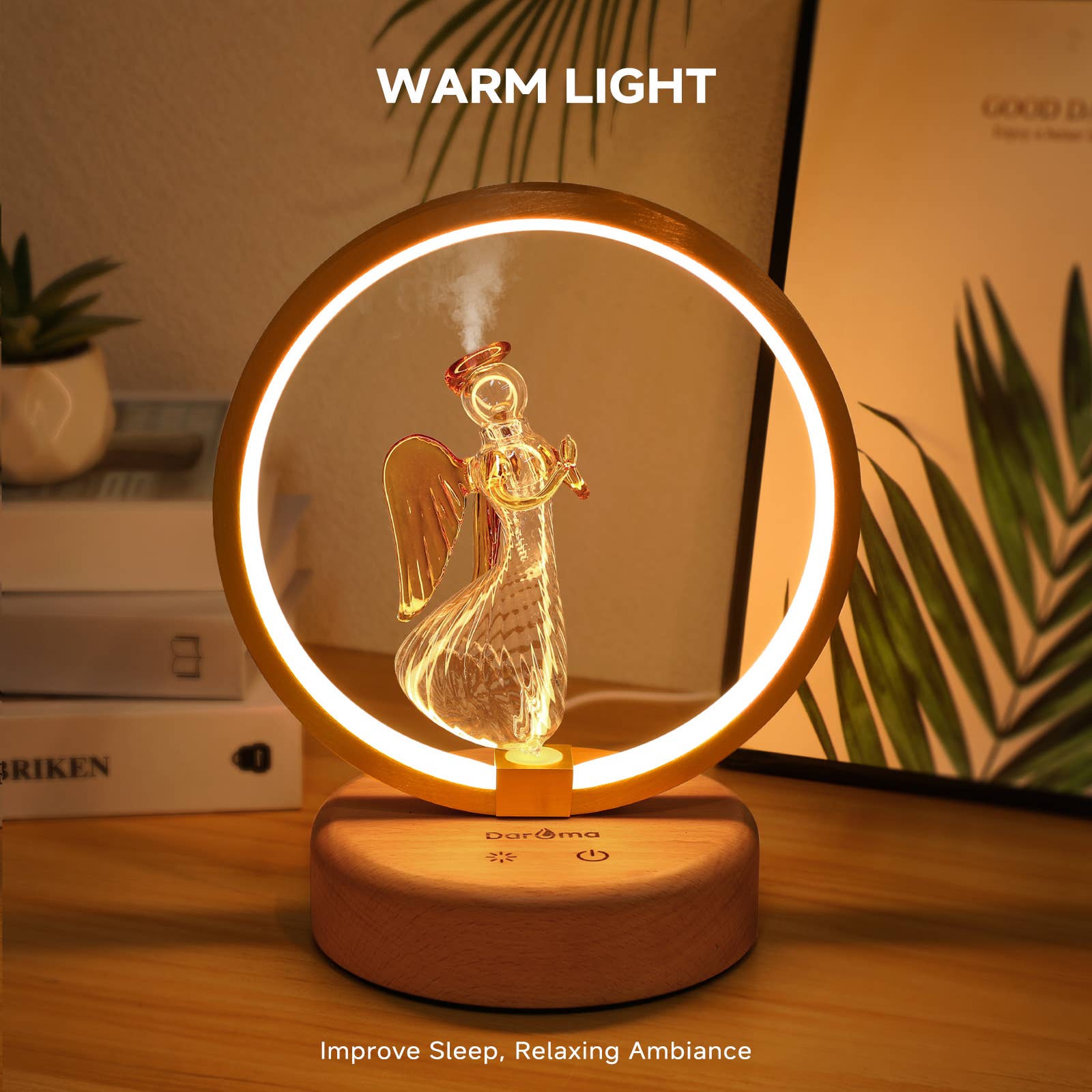 DAROMA - Wholesale Electronic Diffuser - Waterless Handmade Glass-Wood Essential Oil Diffuser4