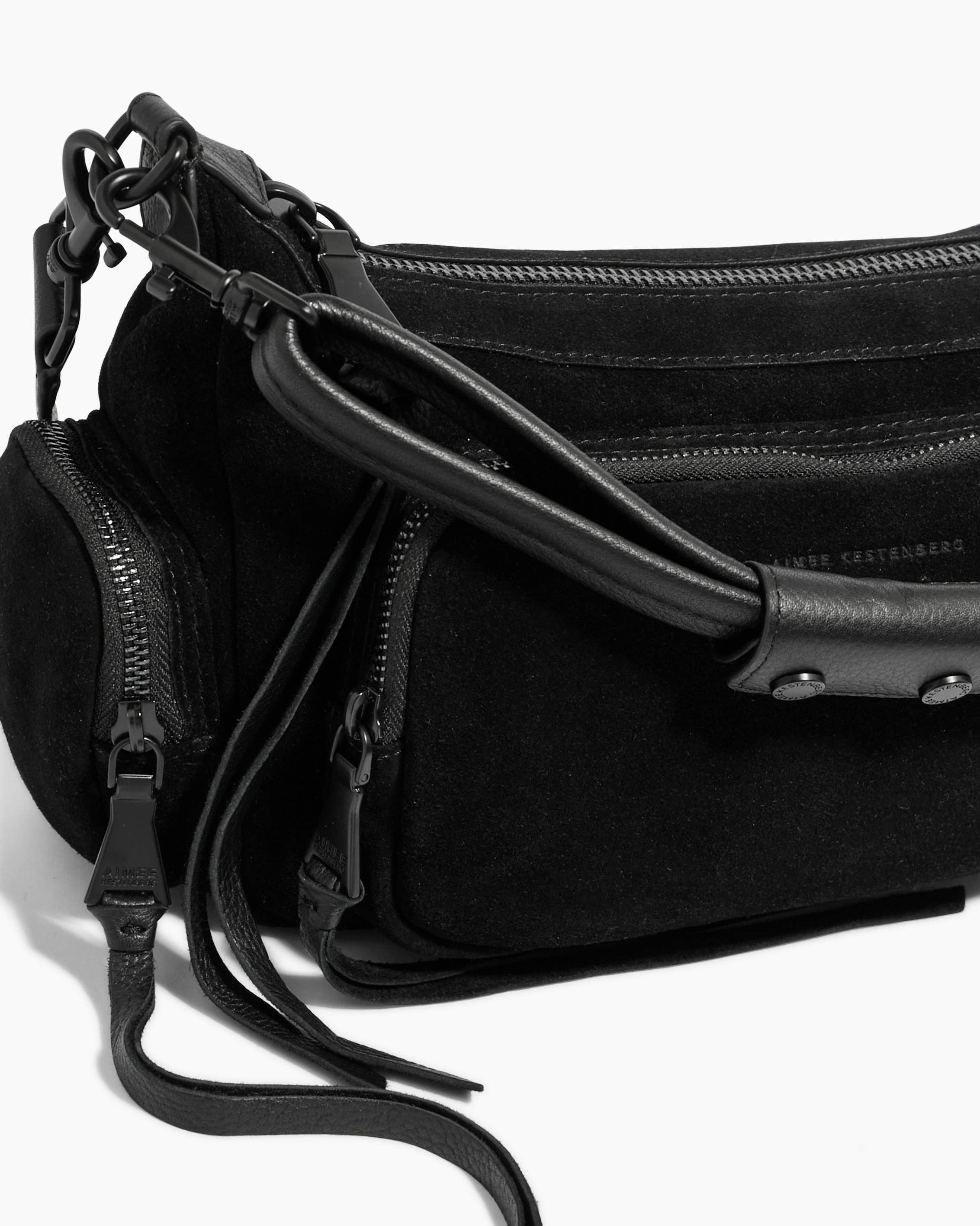 Black Suede Away We Go Convertible Shoulder for wholesale on Faire4