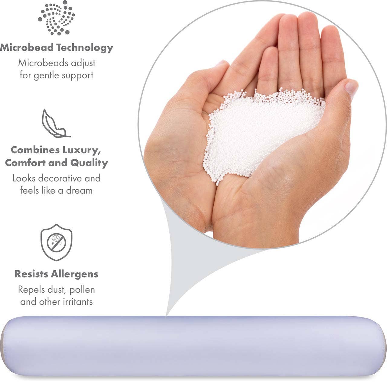 Husband Pillow – wholesale Nursing pillow/pad – Maternity – Microbead Body Pillow for Maternity Pregnant Women - 48" X 8"64