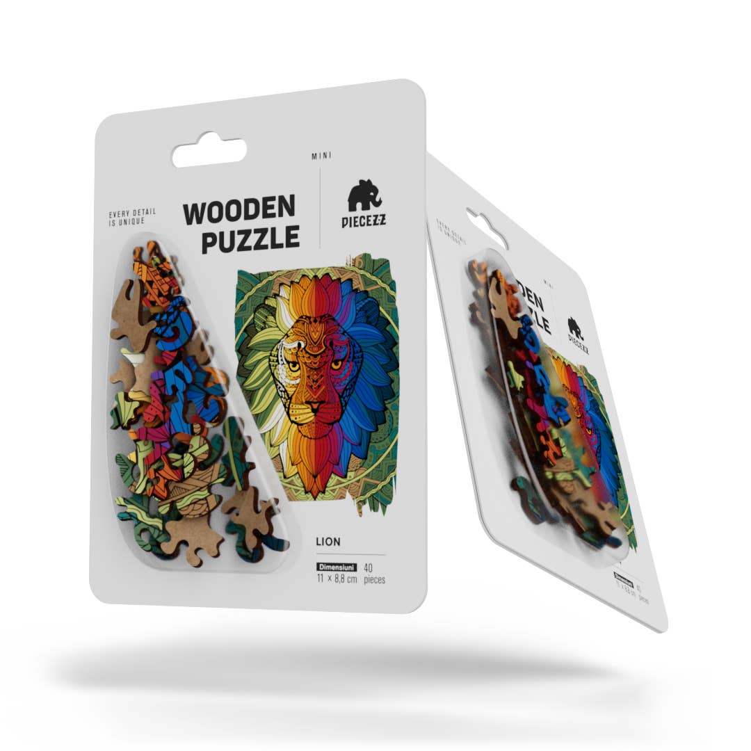 Geek Toys US – Puzzle - Crianças por atacado – Puzzle Piecezz Tamanho Bolso - Leão2