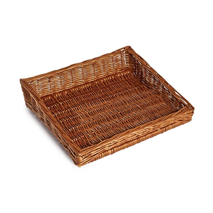 Sloping Wicker Basket Kitchen Pantry Storage 50 x 38.5cm for wholesale by Gadsby