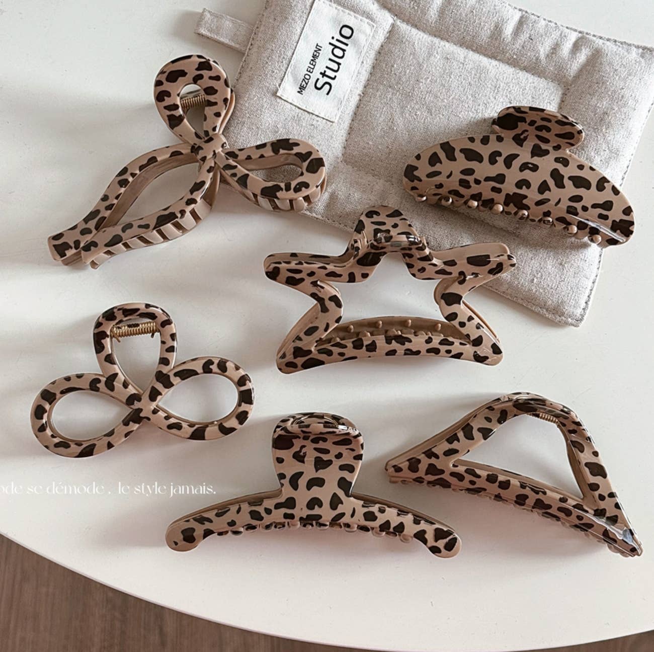 LEOPARD 6-teiliges Set Haarspangen im Wildleoparden-Design für den Großhandel auf Faire0
