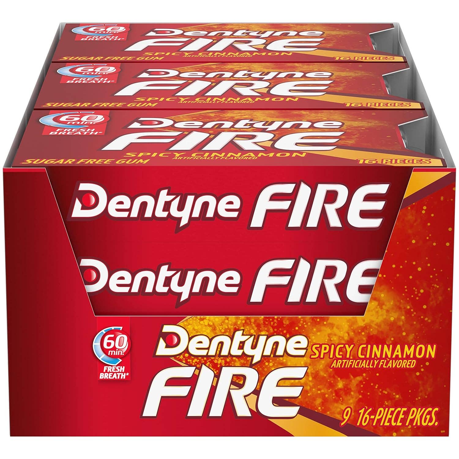 I Got Your Candy - Wholesale Chewing Gum - Dentyne Ice Sugarless Gum Cinnamon Fire - 9ct14