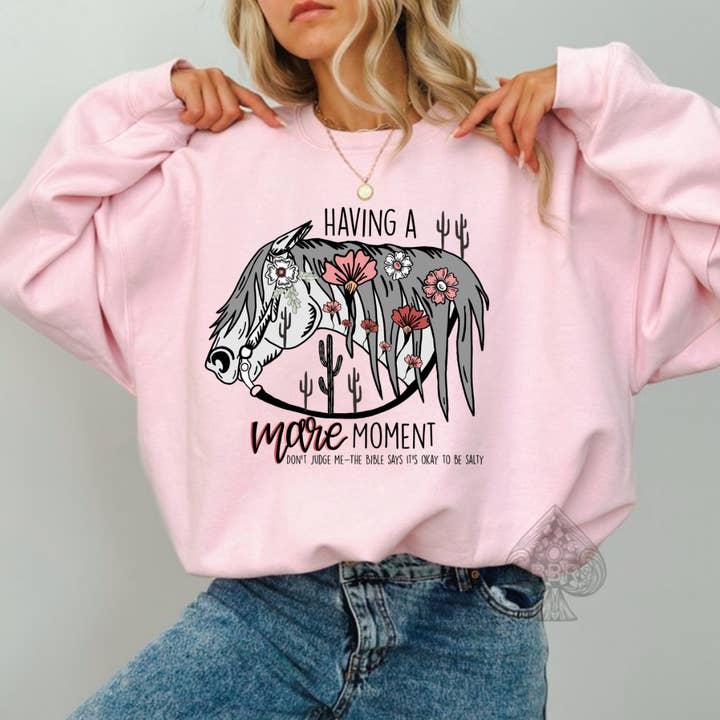 Roze - Mare Moment Western Graphic voor wholesale door The Branded Blue Roan