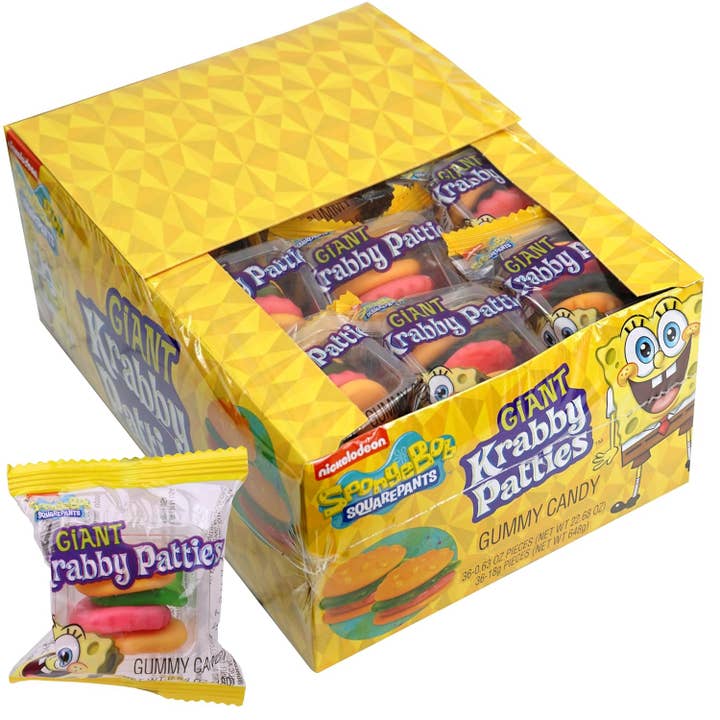 Sugar Bear Candy - Wholesale Gummy - SpongeBob Giant Gummy Krabby Patties 48 ct.