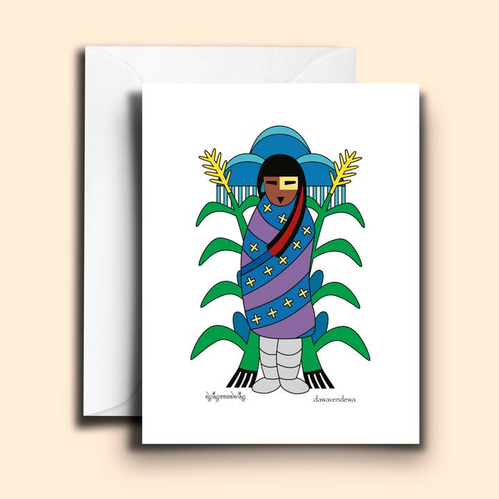 Fourth World Design - Wholesale Everyday Greeting Card - Corn Maiden - NC111
