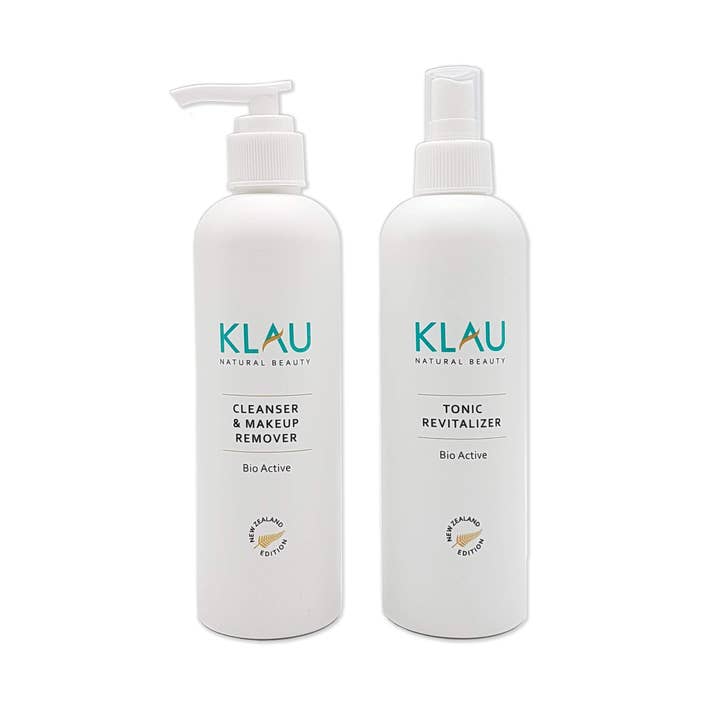 KLAU Rensemiddel & Makeupfjerner + Tonic Revitalizer 2 x 250 ml for engroshandel hos Klau Beauty S.L.