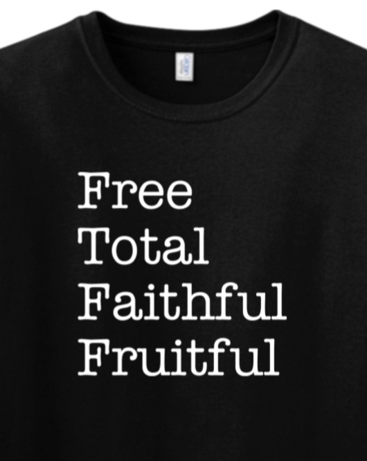 Sock Religious - Wholesale Screen Printed T-Shirt - Unisex - Free Total Faithful Fruitful - Theology of the Body Adult T-shirt8