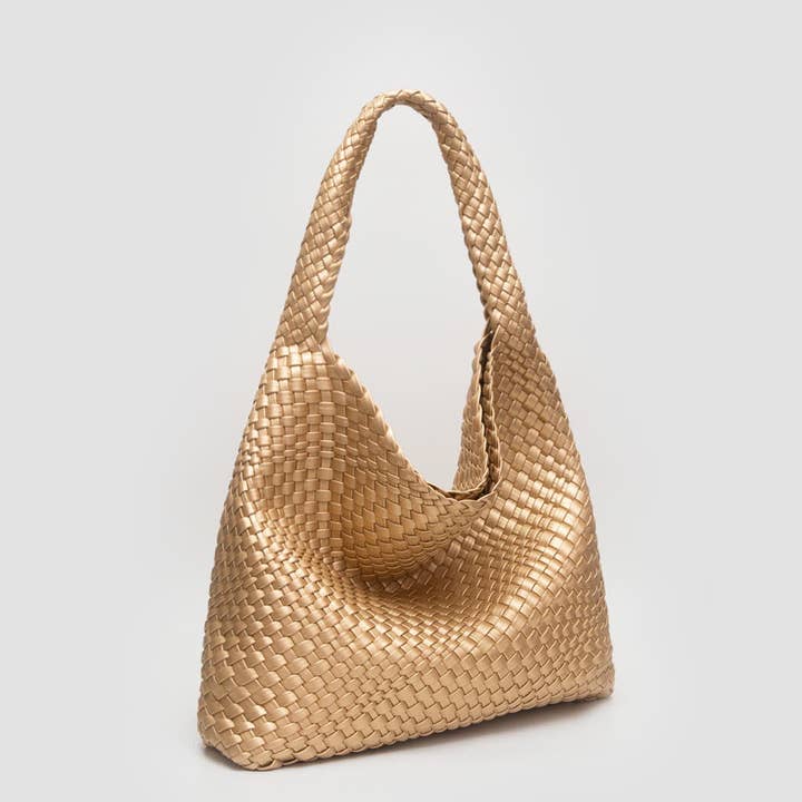Fashion City – Bolsa de ombro – Mulher por atacado – Bolsa de ombro trançada em tecido com bolsa de pulso17