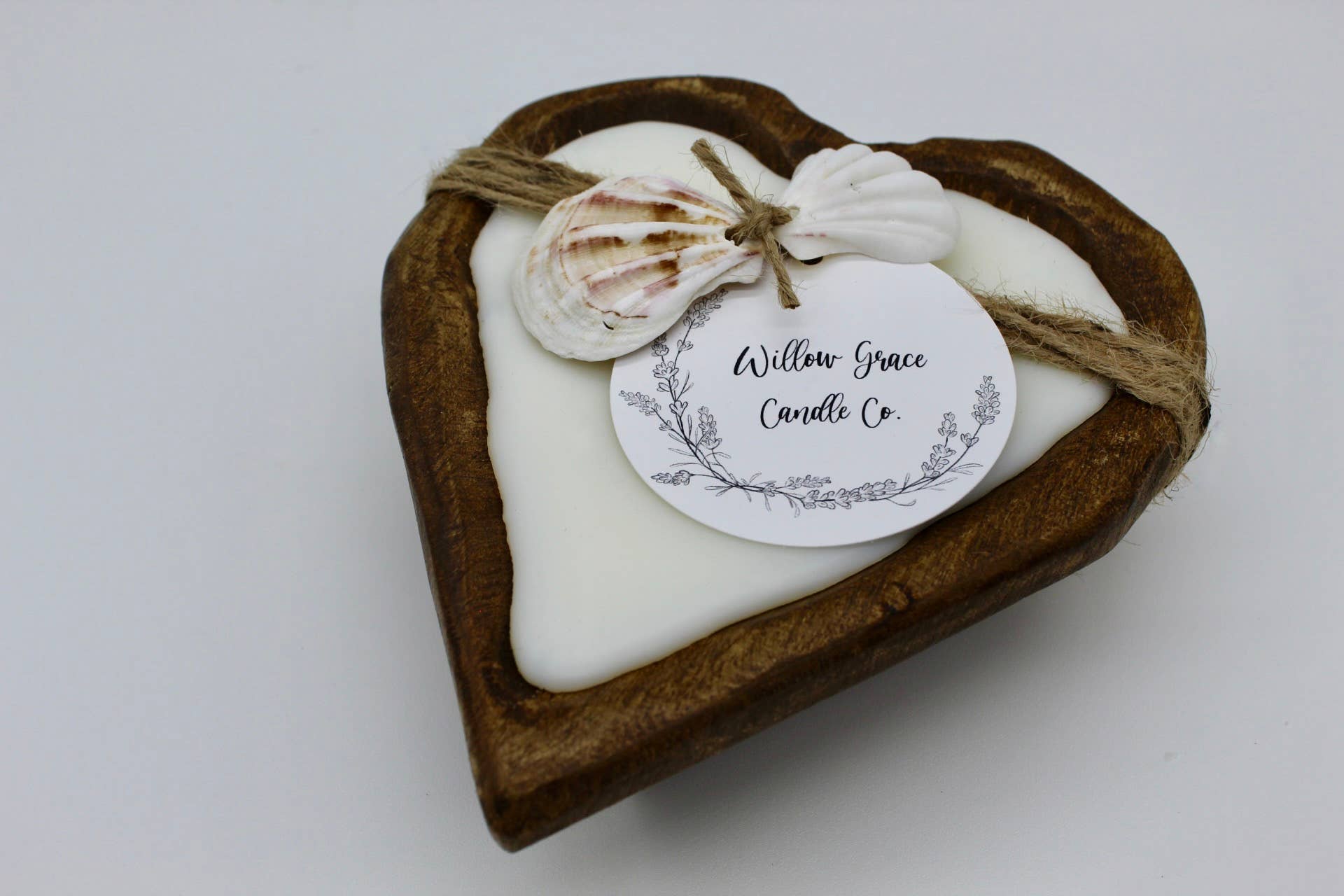 Willow Grace Candle Co - Wholesale Jar/Filled Candle - Small Heart Dough Candle3
