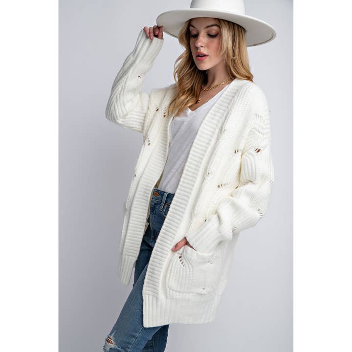 BOHO OPEN STITCH KNITTING CARDIGAN for wholesale by Sweet Generis