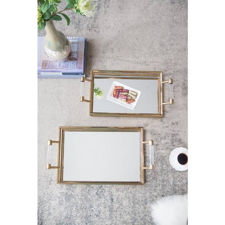 A&B Home Group Inc. - Wholesale Decorative Tray - S/2 Mirror Decorative Tray8