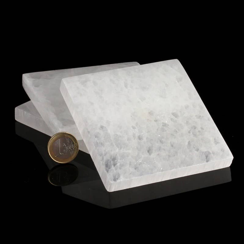 UniArt - Vendita all'ingrosso Decorazione - Piastra di selenite naturale, 10 cm5
