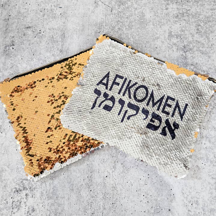 Salt and Sparkle - Wholesale Pouch - Women's - Afikomen Sequin Secret Message Passover Matzah Pouch