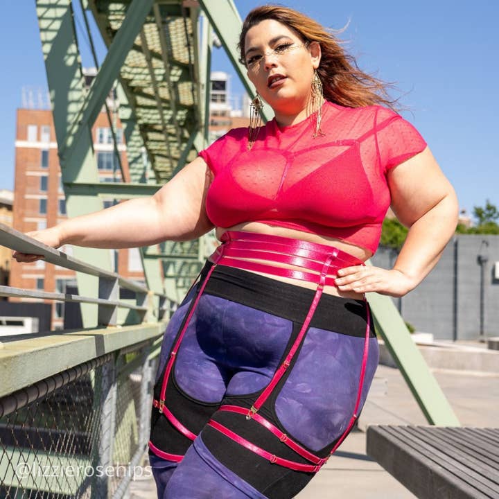 HotPink Hot Pink Hearts of Venus Strappy Waist Cincher for wholesale on Faire6