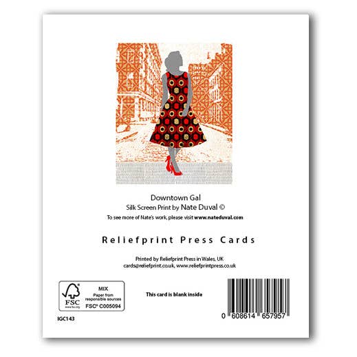 Cardiau Nico Cards - Wholesale Everyday Greeting Card - IGC143 Downtown Gal - Nate Duval