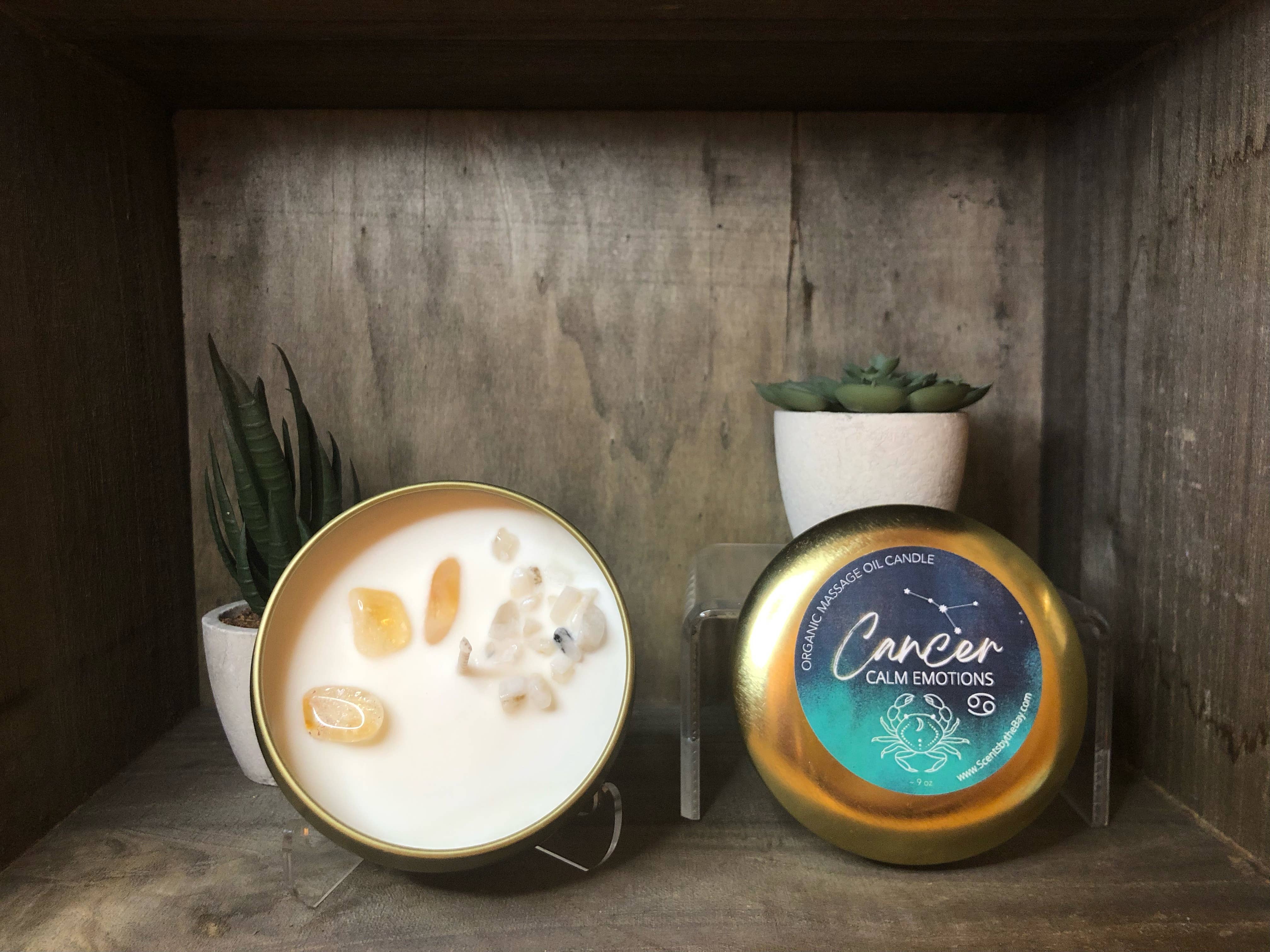 Scents by the Bay - Wholesale Travel Candles - Zodiac Hydrating Massage Oil Candles3