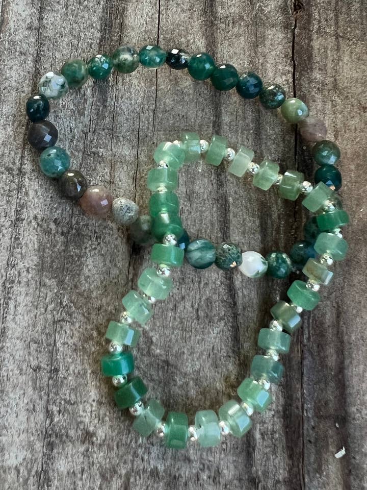 Bracelet en agate mousseuse pour la vente par Brooklyn Belle Designs