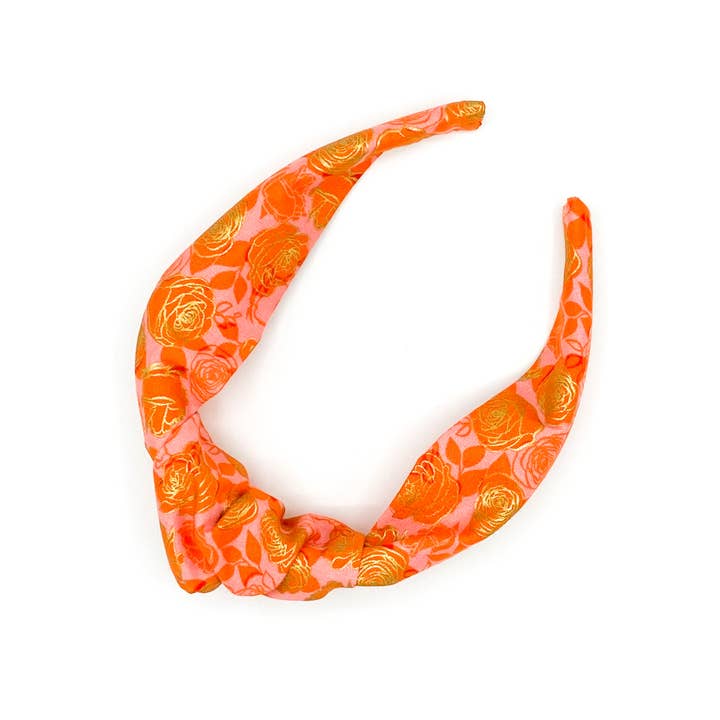Wee Joys - Wholesale Fashion Headband - Women's - Top Knot Alice Band | Metallic Floral5