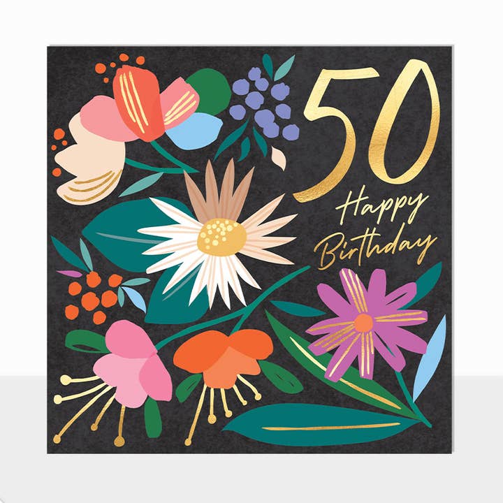 Aurora - Happy Birthday 50 (Female) for wholesale by Laura Darrington Design Ltd