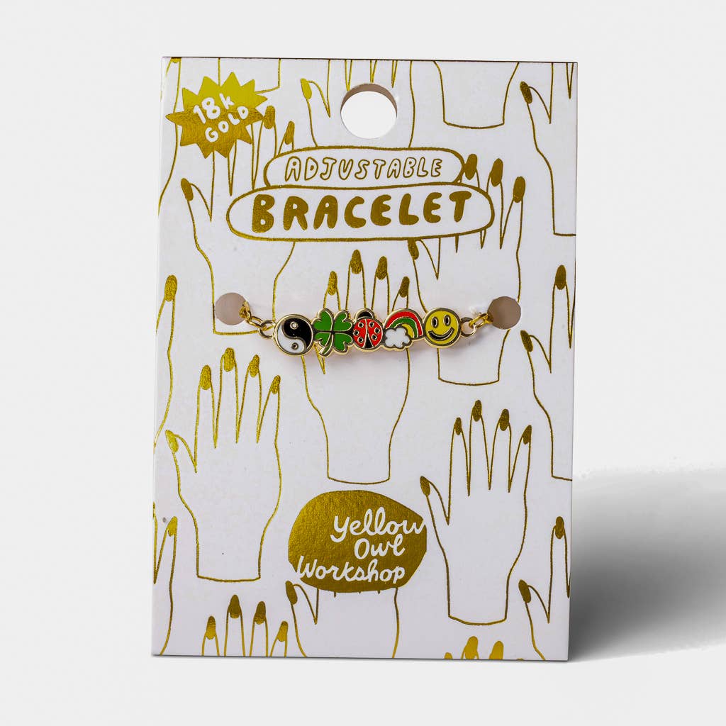 Yellow Owl Workshop – wholesale Berlockarmband – Lucky Charms-armband i emaljerat 18k guld2