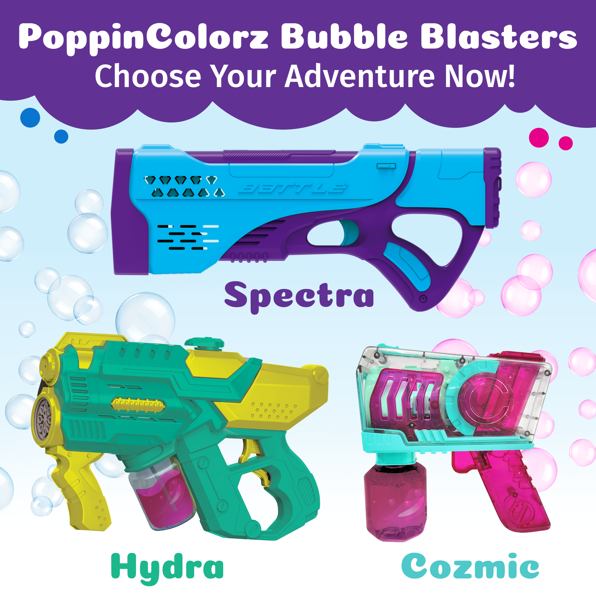 South Beach Bubbles - Wholesale Bubble Wand - Kids - PoppinColorz Spectra: Rechargeable Color Bubble Blaster6