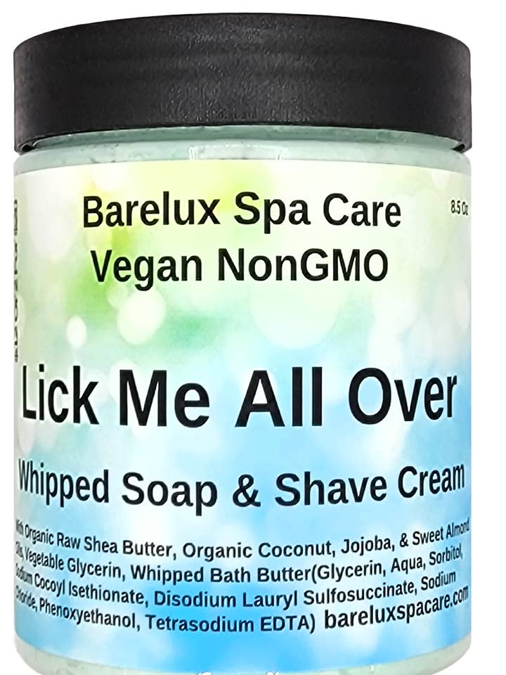 Lick Me All Over Whipped Soap for wholesale by Barelux Spa Care