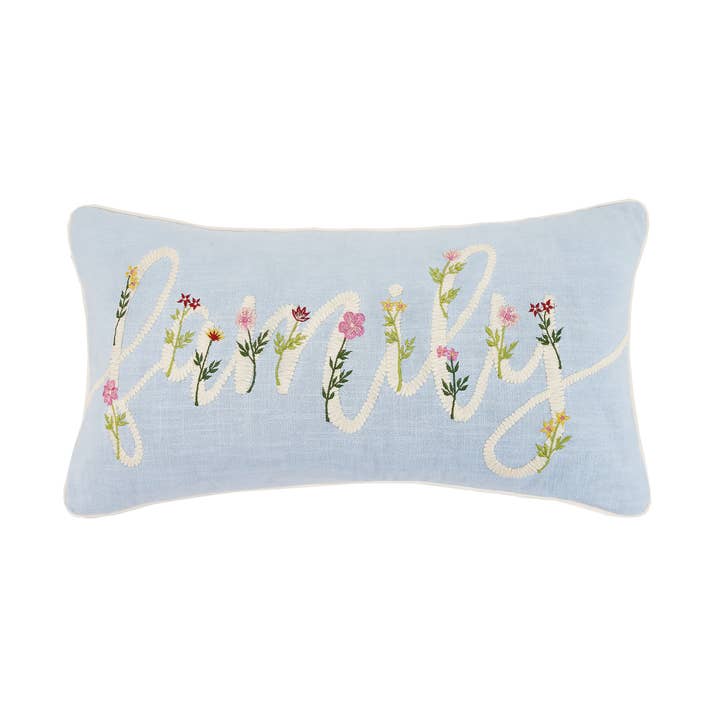 Almohada bordada con cordón familiar floral para venta al por mayor de Peking Handicraft
