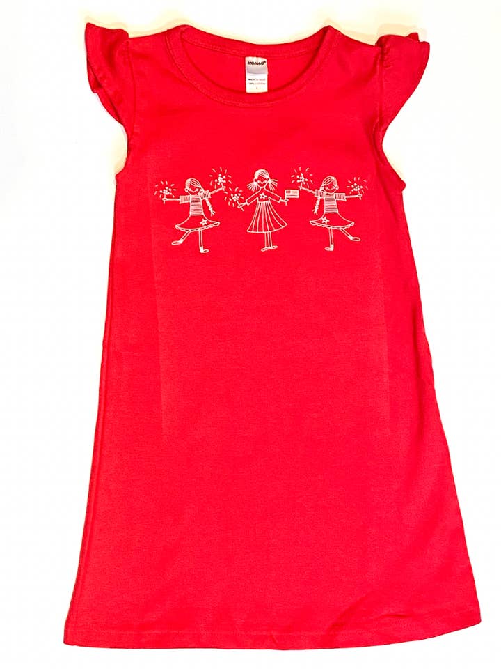 Vestito da ragazza Firework per la vendita all'ingrosso da parte di Little Hoot Designs
