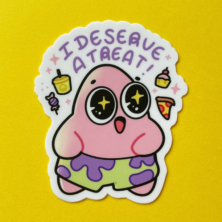 I Deserve A Treat | Vinyl Sticker for wholesale by Ghostiekid