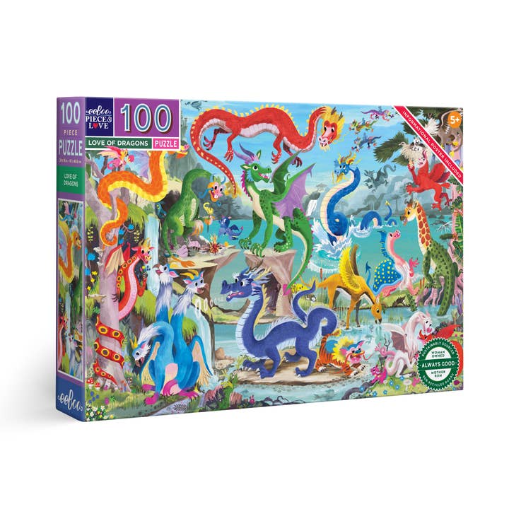 Love of Dragons 100 Piece Puzzle for wholesale by eeBoo