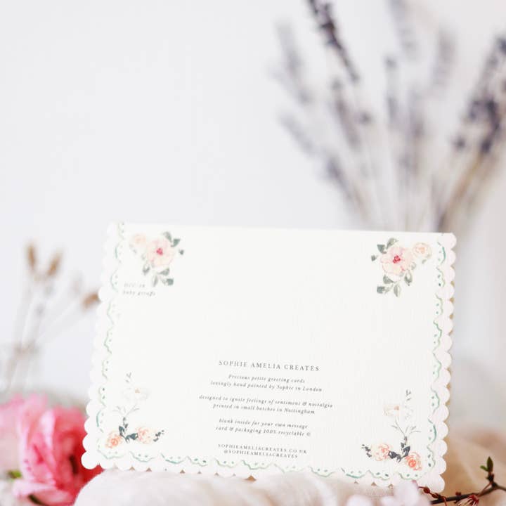 Sophie Amelia Creates – Engroshandel Babykort – Babygiraf - skallet kantkort1