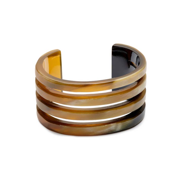 Brown Natural Ribbed Horn Cuff summer beach jewelry
for wholesale by BRANCH JEWELLERY
