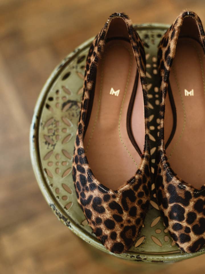 MIUMMASH DAMIAN TOMZIK - Wholesale Flats - Women's - Leather classic ballerinas - Audrey - Leopard 34-423