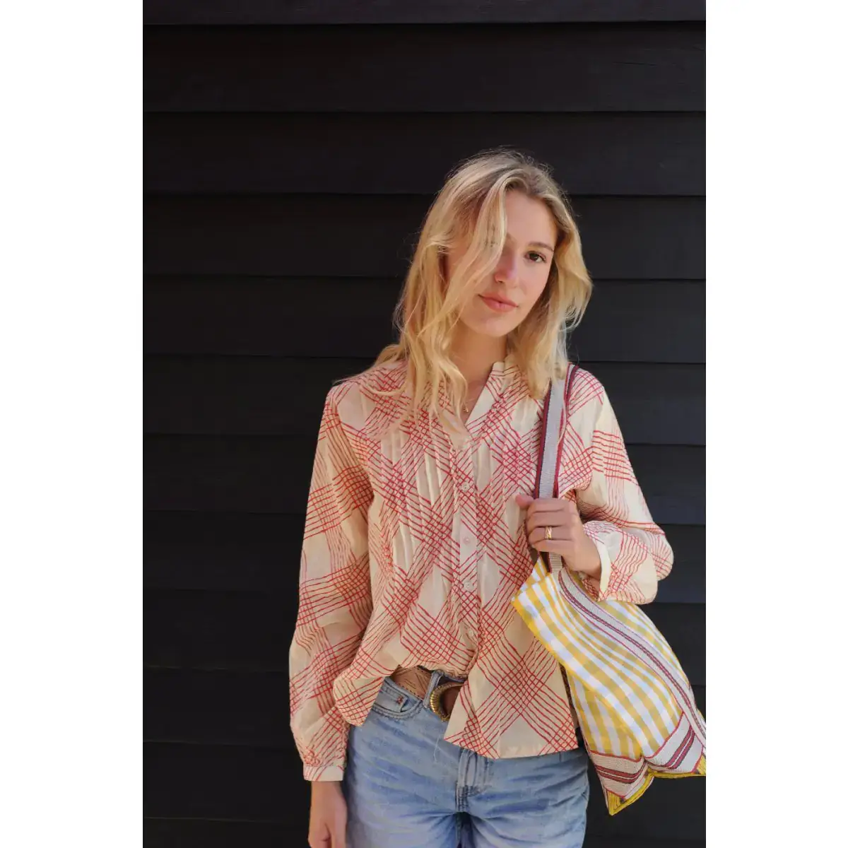 B A O B A B - Mode - Wholesale Jas - Dames - Top Naomi rode lijnen2