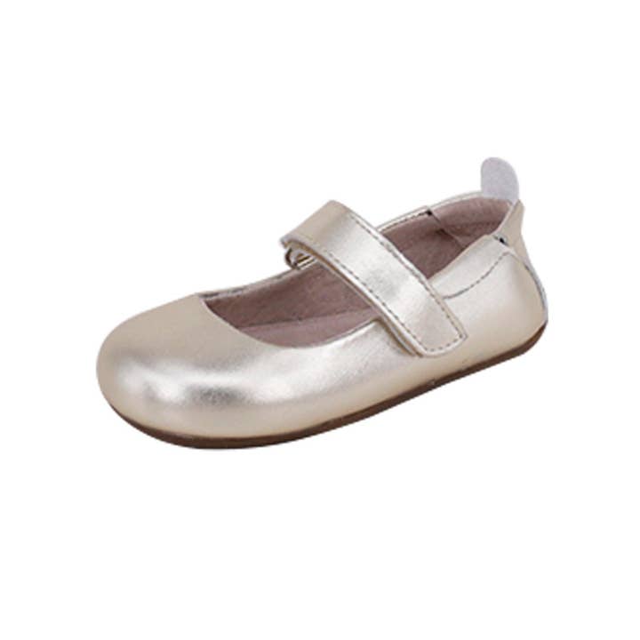 SKEANIE Shoes for Kids - Wholesale Crib Shoes - Baby - Bella Pre/First Walker Mary Jane Shoes Metallic Gold