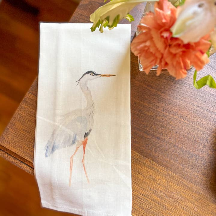 MALWEST design - Wholesale Tea Towel - Blue Heron Tea Towel