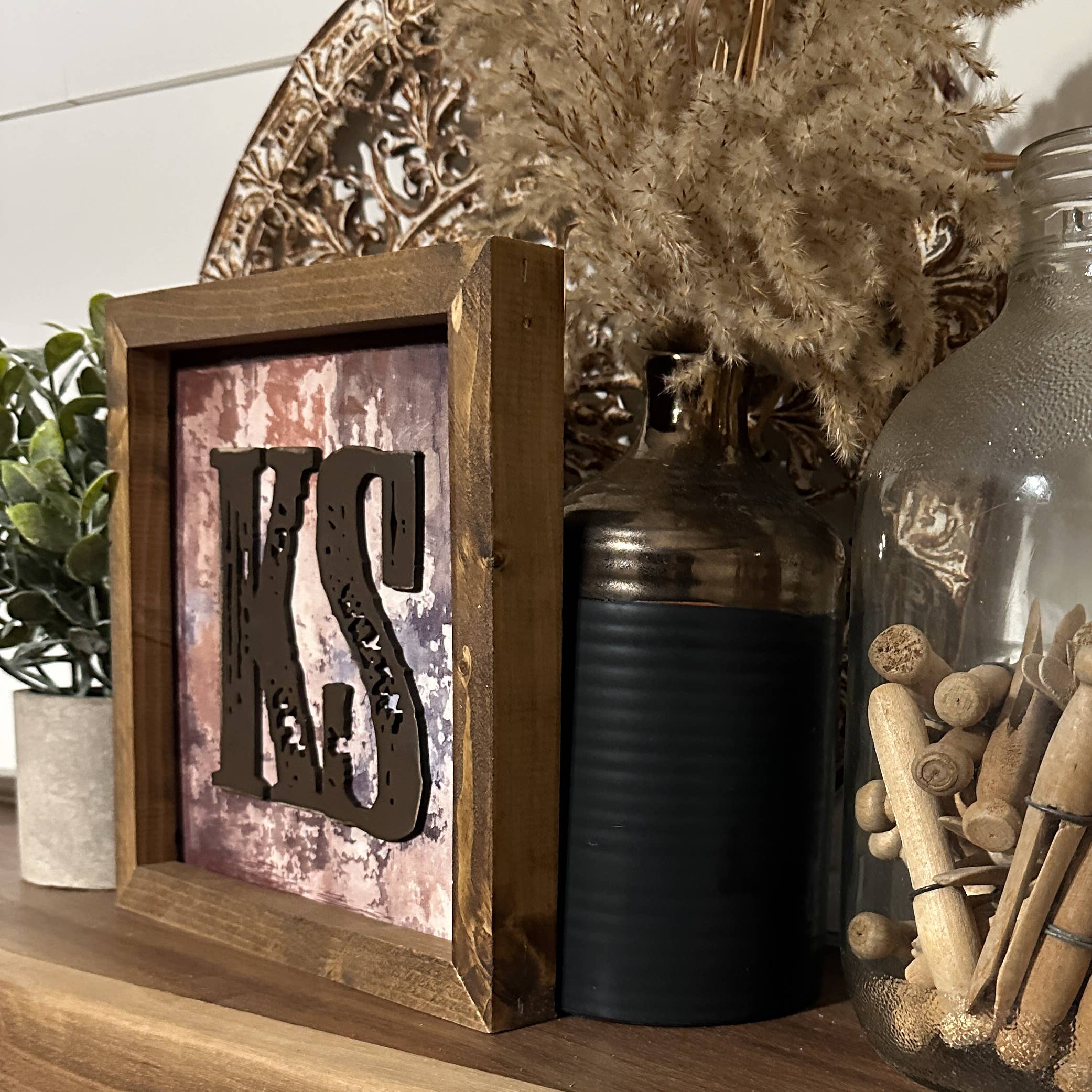 The Broken Board - Wholesale Sign - State sign with laser cut wood overlay14