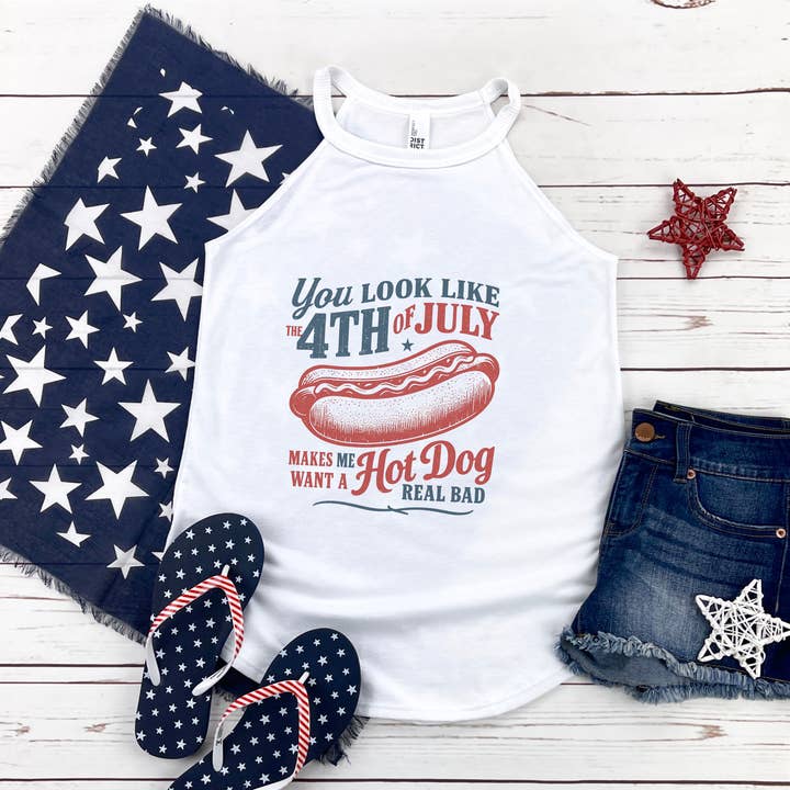 Sembri il 4 luglio Divertente Canotta del 4 luglio per la vendita all'ingrosso da parte di Trendznmore - Modern Graphic Apparel