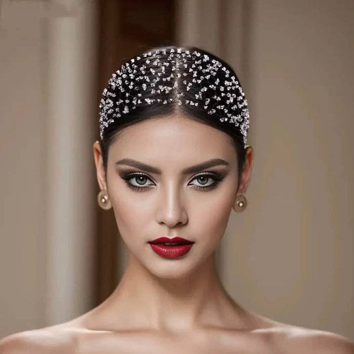 LanLivia - Wholesale Fashion Headband - Women's - Luxurious Knitted Crystal Hairnet5