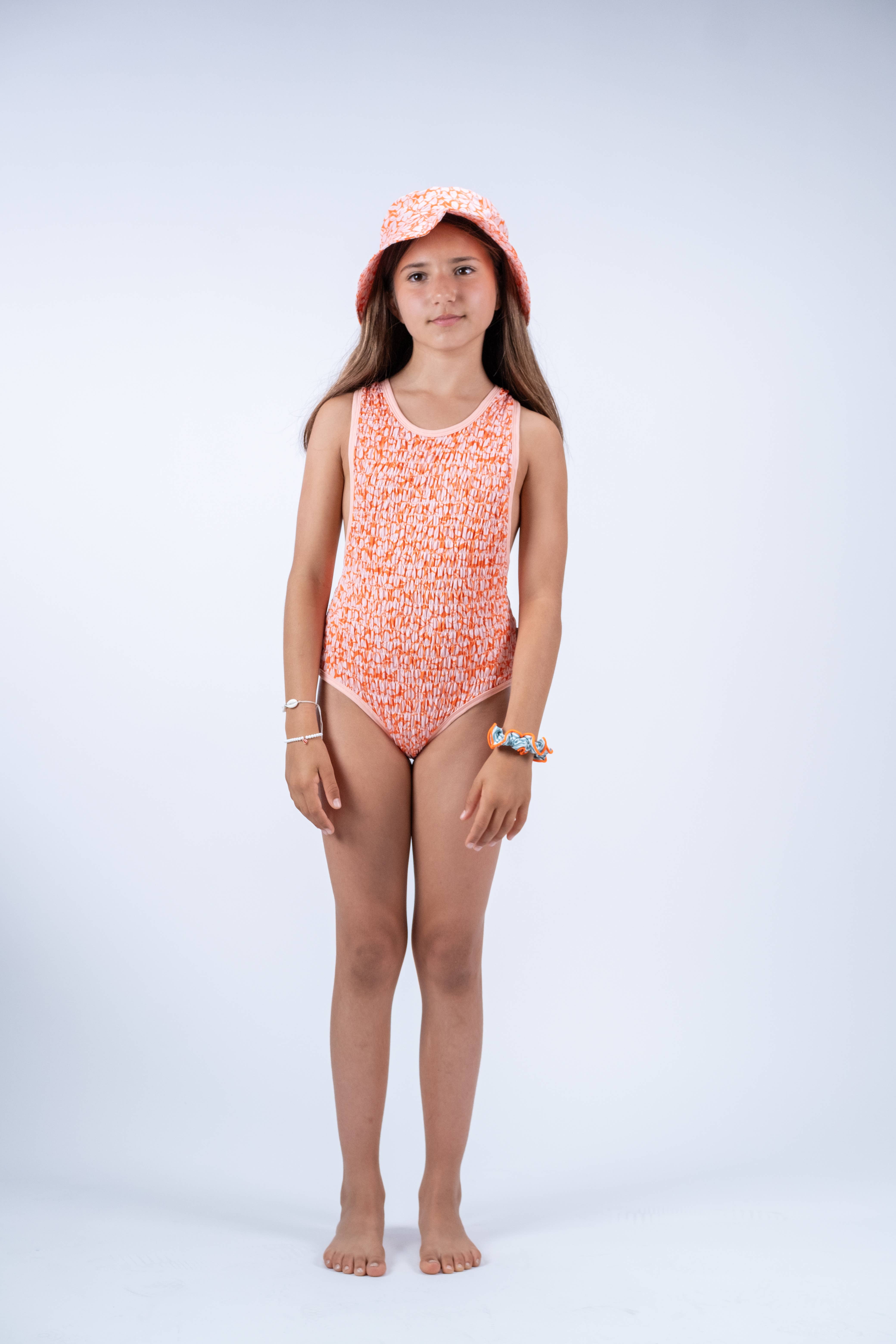Paperboat - Wholesale One Piece Swimsuit - Kids - Paradise flowers frilled swimsuit